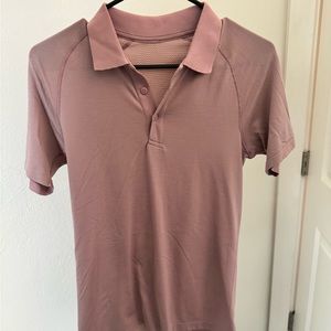 lululemon metal vent polo 2.0, pink, XS